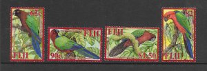 BIRDS - FIJI #1183-6  PARROTS  MNH