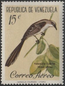 Venezuela #C778 1961 15c Tropical Mockingbird MNH-VF-XF.