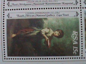 ​REPUBLIC OF SOUTH  AFRICA SC#400 FAMOUS PAINTINGS FROM NATIONAL GALLERY S/S