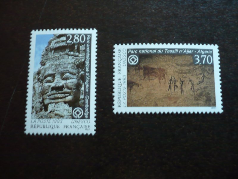Stamps - France Unesco - Scott# 2045-2046 - Mint Never Hinged Set of 2 Stamps