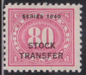 US Revenues #RD53 Hinged F - VF 80c - Scarce! Cat Value: $280