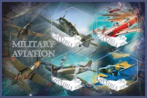 Stamps. Military Aviation 2018 1+1 sheets perforated
