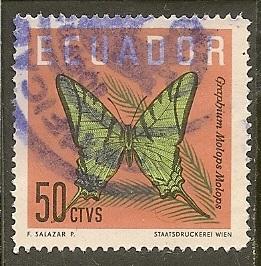 Ecuador   Scott  682        Butterfly             Used