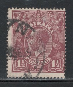 Australia 1918 King George V 1 1/2p Scott # 24 Used