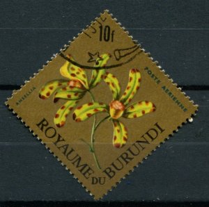 Burundi Sc#C19 Used, 10fr multi, Flowers (1966)