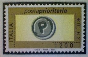 Italy, Scott #2393, 2001, used (o), Priority Mail, 1200Lira