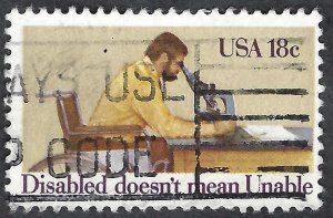 United States #1925 18¢ Disabled Persons Year (1981). Used.