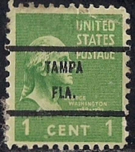 804 1 cent George Washington Precancel Stamp used F-VF