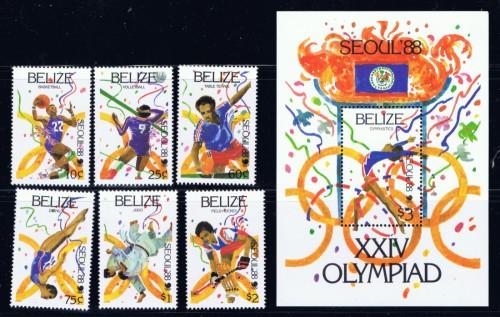 Belize 899-905 NH 1988 Olympics 