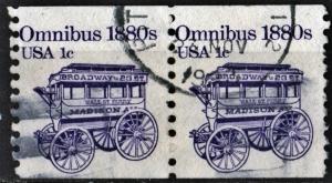 SC#1897 1¢ Omnibus Coil Pair (1983) Used