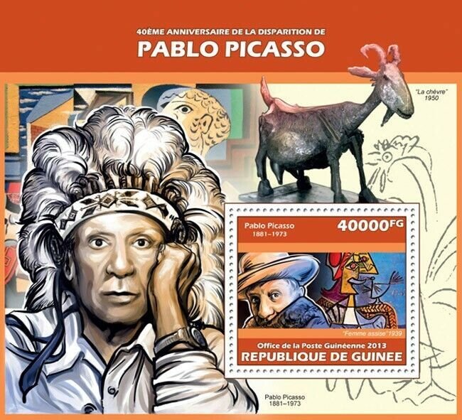 Guinea 2013 MNH - PABLO PICASSO. Y&T Code: 1610  |  Michel Code: 10168 / Bl.2318