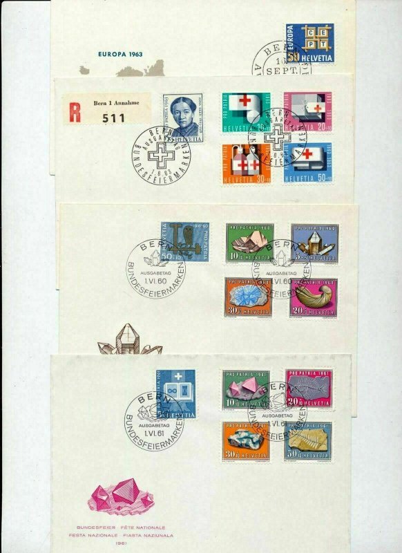 Switzerland 1960s/2000 FDC Europa Pro Patria Juventute Charity Coversx25(Tro170