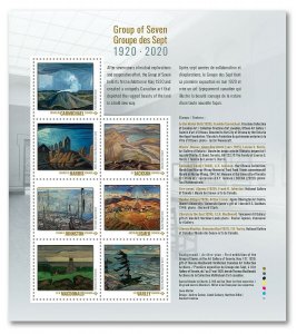 2020 Canada ART: GROUP OF 7 = Miniature Sheet = MNH