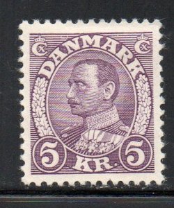 Denmark Sc 243 1934 5 kr violet Christian X stamp mint