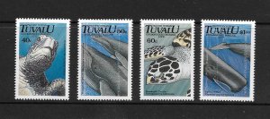 WHALES & TURTLES - TUVALU #570-3  MNH