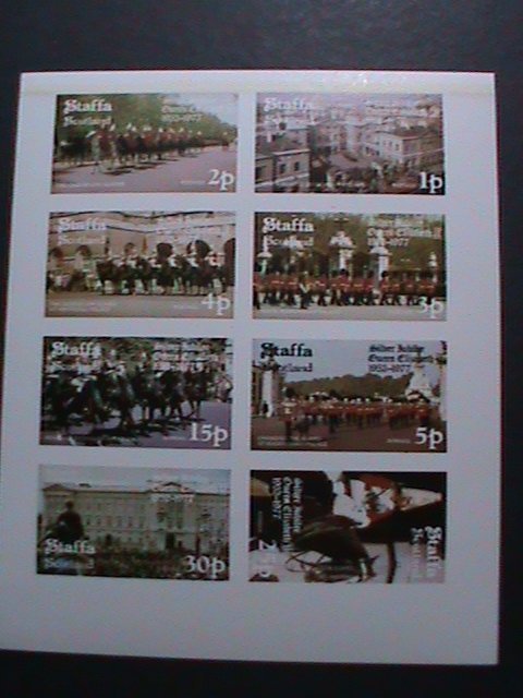 ​STAFA-SCOTLAND- 1977-SILVER JUBILEE-QUEEN ELIZABETH II IMPERF MNH-VERY FINE