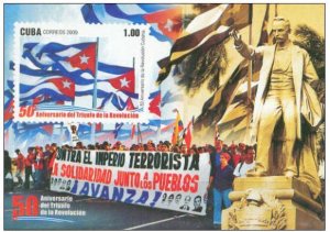 CUBA Sc# 4923   REVOLUTION 50th ANN.       Souvenir Sheet 2009 MNH