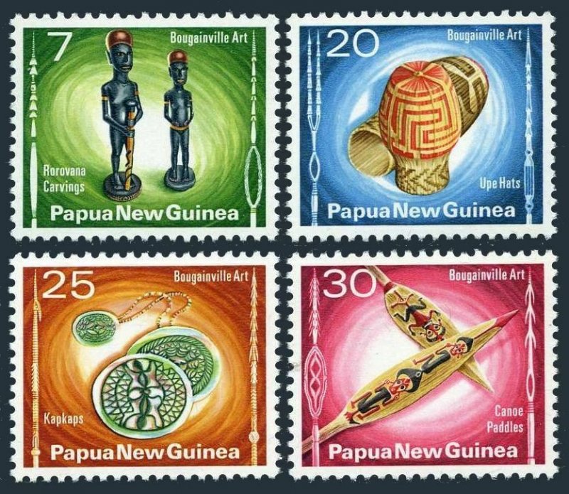 Papua New Guinea 429-432,lightly hinged.Michel 302-305. Bougainvillea Art,1976.