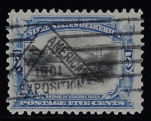 Scott #297 - VF Used - “Pan-American Exposition - 1901” cancel. Showpiece!