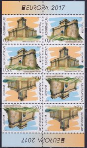 Azerbaijan, 2017, EUROPA, Palaces and Castles, Mi#1193-4, MNH++