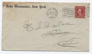 1912 2 cent schermack cover New York John Wanamaker [y8014]