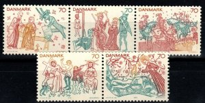 Denmark #526-30 MNH CV $7.00