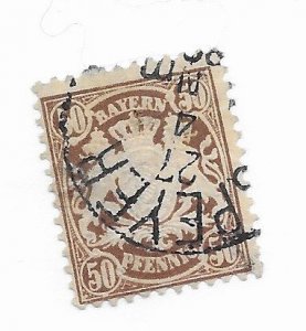 Bavaria #53 Used - Stamp - CAT VALUE $3.25