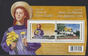 Canada #2276 MNH ss, Centenary of publication of Anne of Green Gables