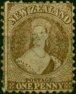 New Zealand 1871 1d Brown SG126 P.10 Good MM