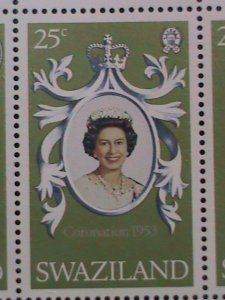 SWAZILAND-1978- REMEMBER ALWAYS-QUEEN ELIZABETH II -S/S 25TH ANNIV-CORONATION