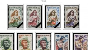 COLOR PRINTED FRENCH POLYNESIA 1892-2010 STAMP ALBUM PAGES (195 illustr. pages)