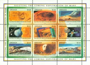 RK1-0170 GRENADA 2000 MH SHEET OF 9 SPACE SCV $6.75 BIN $3.50