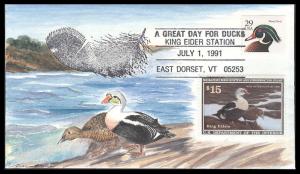 #RW58 King Eiders Bruce FDC