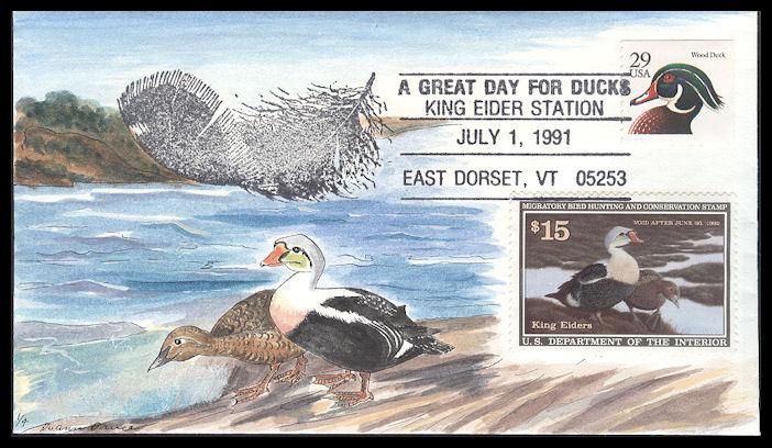 #RW58 King Eiders Bruce FDC