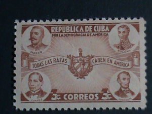 ​CUBA STAMP-1942 SC#369 FAMOUS PERSONS & ARMS OF CUBA -STAMP MNH-   VERY FINE