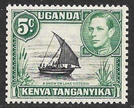 KENYA UGANDA TANGANYIKA 1938-54 KGVI 5c DHOW Pictorial Sc 67 MLH