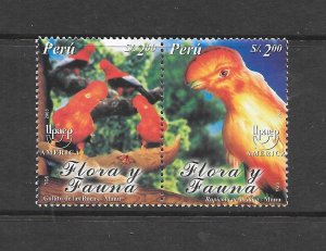 BIRDS- PERU #1361 ANDEAN COCK OF THE ROCK MNH