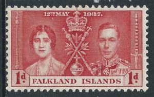 Falkland Islands, Sc #82, 1d MH