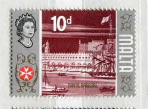 MALTA; 1965 early Independence QEII issue fine Mint hinged 10d. value