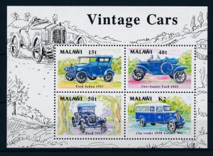 [50866] Malawi 1990 Vintage cars Ford MNH Sheet