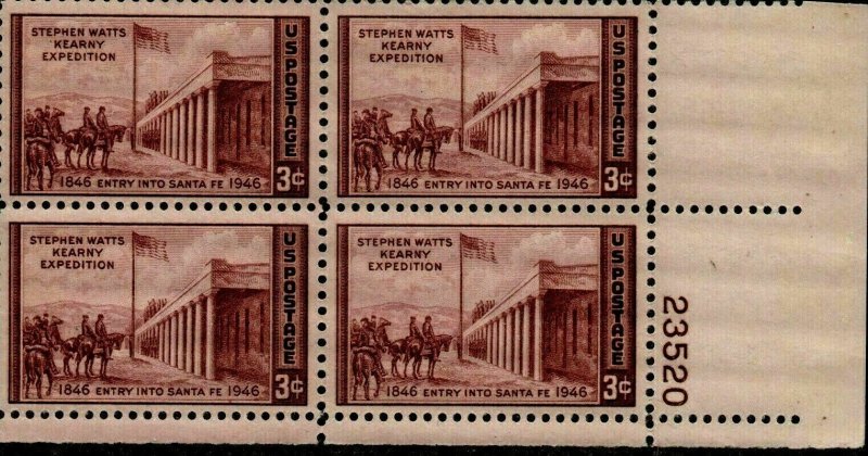 US Scott 944 Plate Block of 4 Stephen Kearny's Capture of Santa Fe MNH