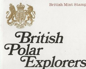 1972 BRITISH POLAR EXPLORERS PRESENTATION PACK 39-ERROR PRINT ON PACK -RARE 