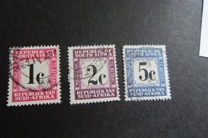 South Africa 1961 Sc J55,56,59 FU