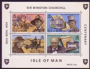 Isle of Man Birth Centenary of Sir Winston Churchill MS SG#MS58 SC#51a