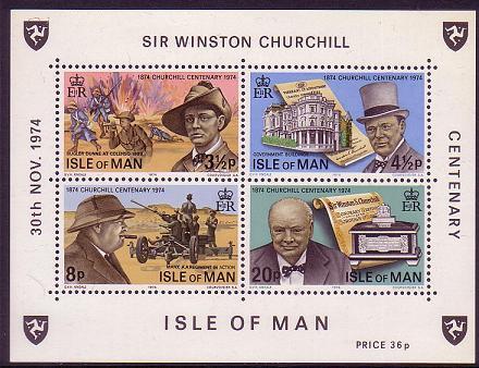 Isle of Man Birth Centenary of Sir Winston Churchill MS SG#MS58 SC#51a