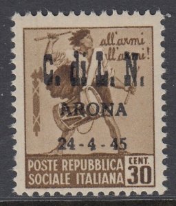 ITALY CLN Partisan - Arona n. 17 cv 6000$ MNH** Certificate SOLLAMI - Super Rare