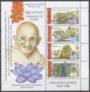 2016 Niuafo'ou 603-606/B67 Animals in India 23,00 €​​​​​​​