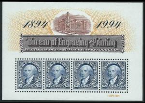 1994	USA	2531/B36	100 years of the Bureau of Engraving and Printing 	22,00 €