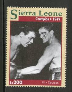 Sierra Leone 1993 Champion - Kirk Douglas Sc 1610d Boxing Movies Stars Cinema...