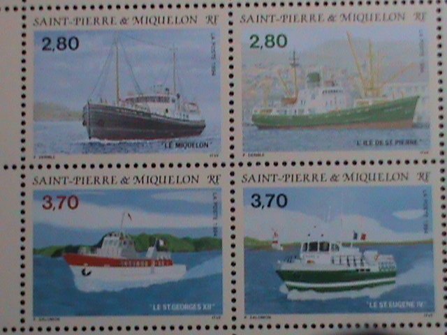 SAINT PIERRE & MIQUELON-1994-SC# 604 MODERN SHIPS MNH S/S- VERY FINE